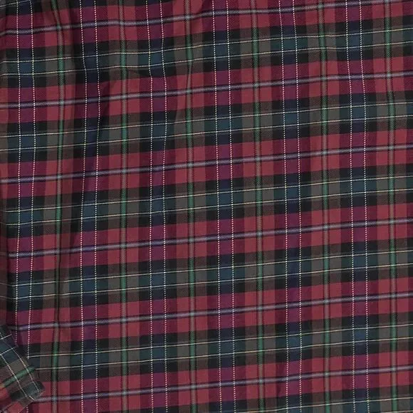 Ralph Lauren Shirt Mens L Red Plaid Button Down Green Holiday Cotton Festive - Picture 9 of 10